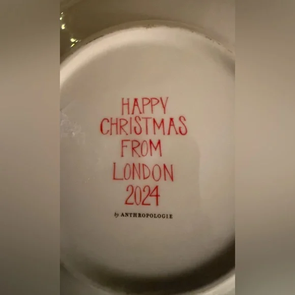 Anthropologie Holiday In The City London Christmas Mug and Dessert Plate Set Mugs